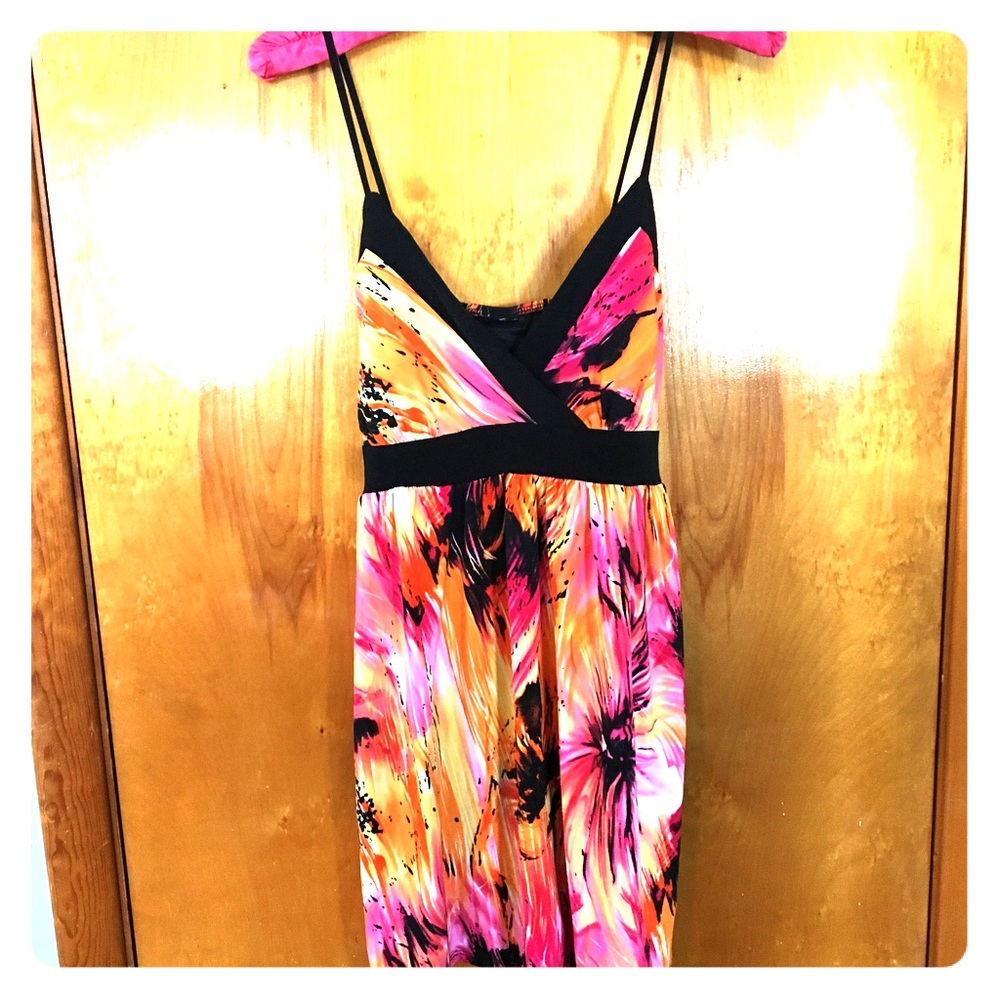 Never worn Empire Color splash dress